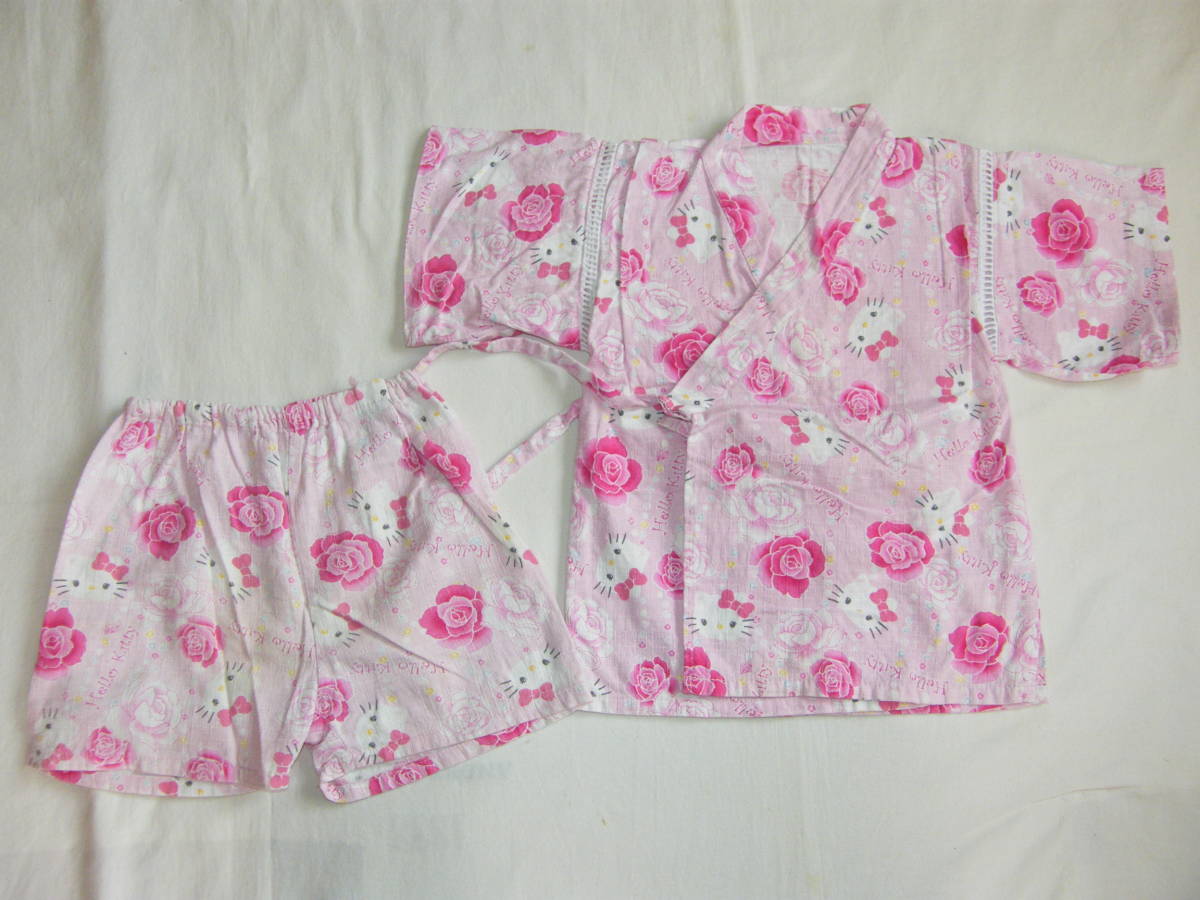 ★Kitty キティ★ 95cm ピンク色 甚平拍卖