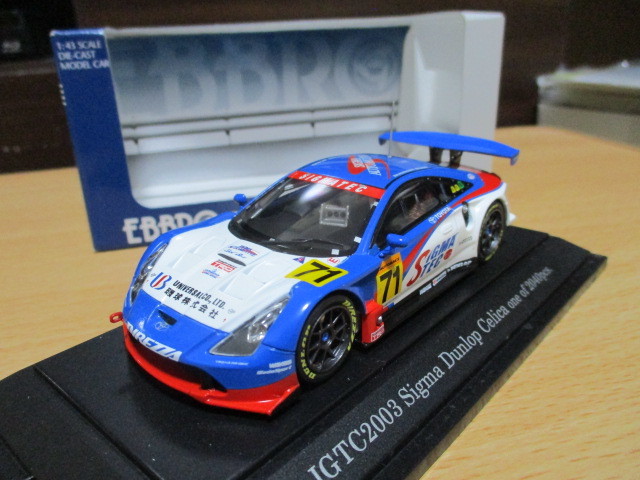エブロ 1/43 「 シグマ ダンロップ セリカ 」 JGTC 2003 ブルー #71 ・送料 500円(レターパック発送) 7代目 T230型拍卖