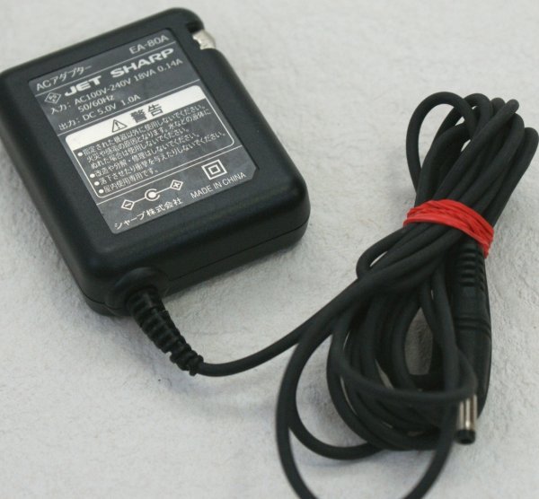 ○((送料無料))シャープ純正 電子辞書 ACアダプター(EA-80A) 動作OK拍卖