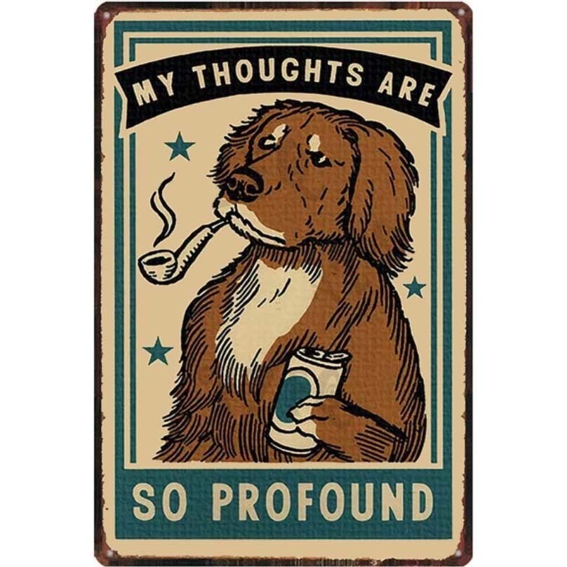 A3291 メタル サイン 金属 製 ブリキ 看板 プレート アート パネル 店 動物 ペット 犬 絵 煙草 タバコ 酒 ビール【7111】拍卖