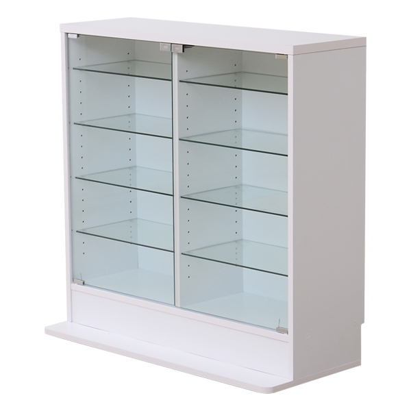 未定 コレクションラック【-Luke-ルーク】深型ロータイプ CLR-D-900-WH ホワイト拍卖