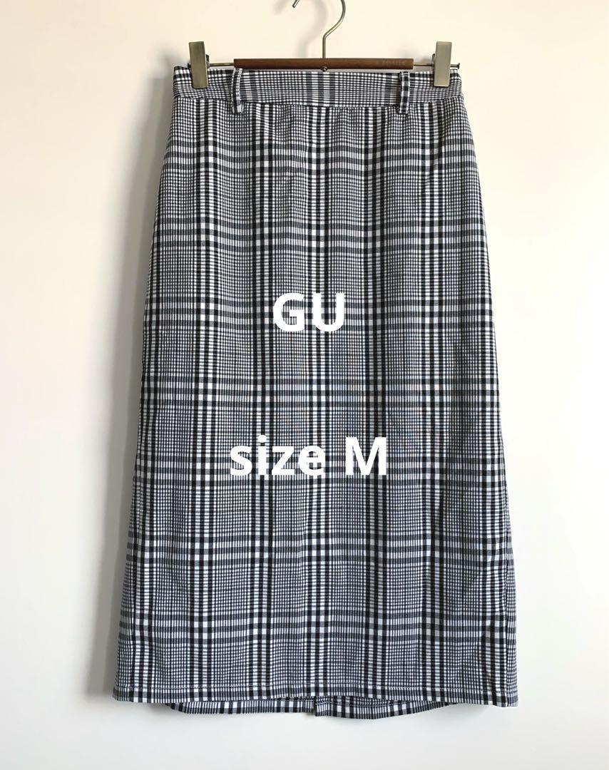 GU チェックタイトスカート 春夏 ユニクロ拍卖
