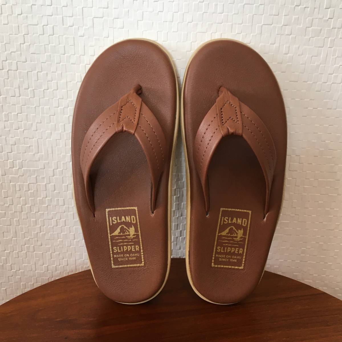 23.0cm(US 5)| ISLAND SLIPPER アイランド スリッパ PB202 サンダル WHISKY スムースレザー ハワイ オアフ (新品)(即決)(正規品)拍卖