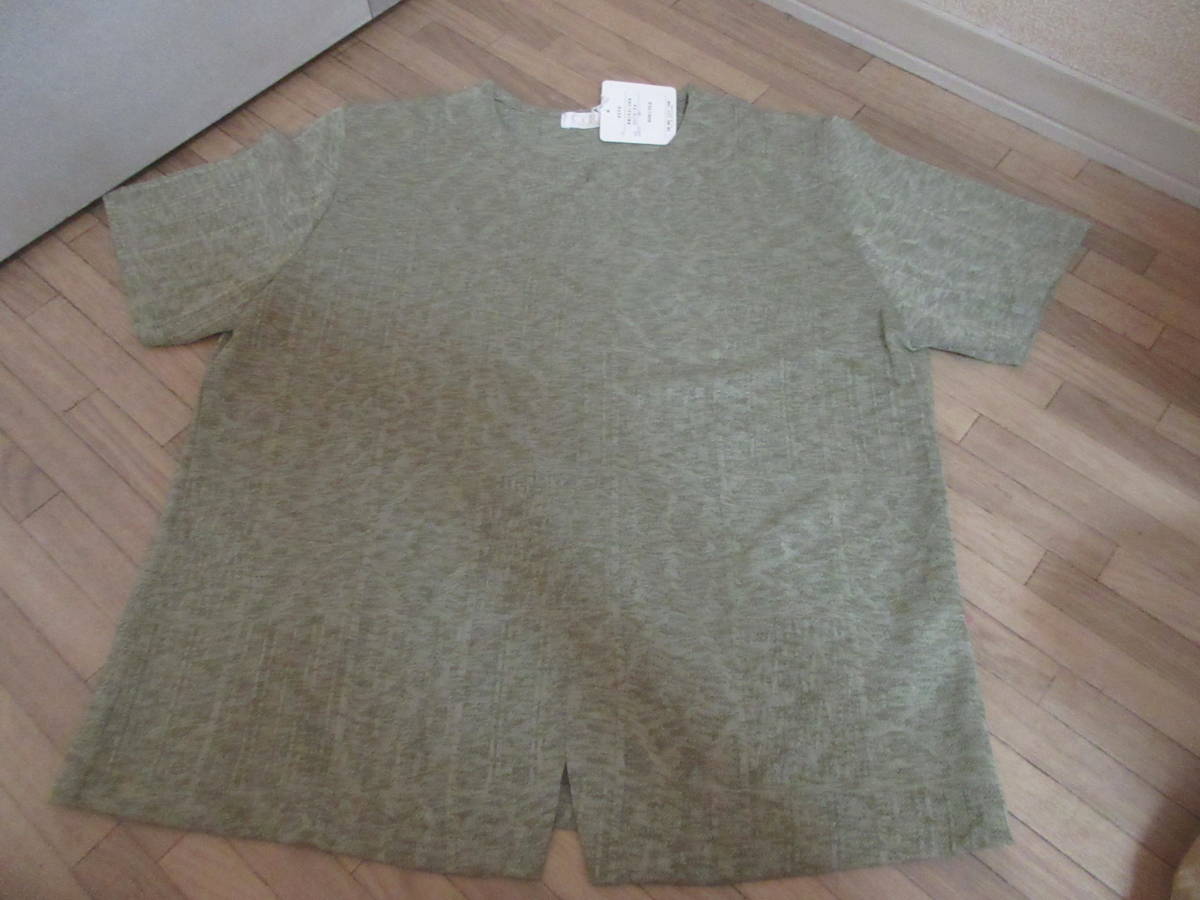⑤レディース モスグリーン系 半袖カットソー サイズMぐらい拍卖