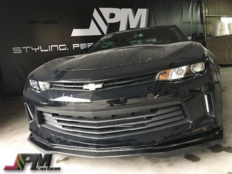 カーボン シボレー カマロ I4 V6 LT RS フロントリップスポイラー 2016-2017 T7 STYLE JPM ウイングレット付拍卖