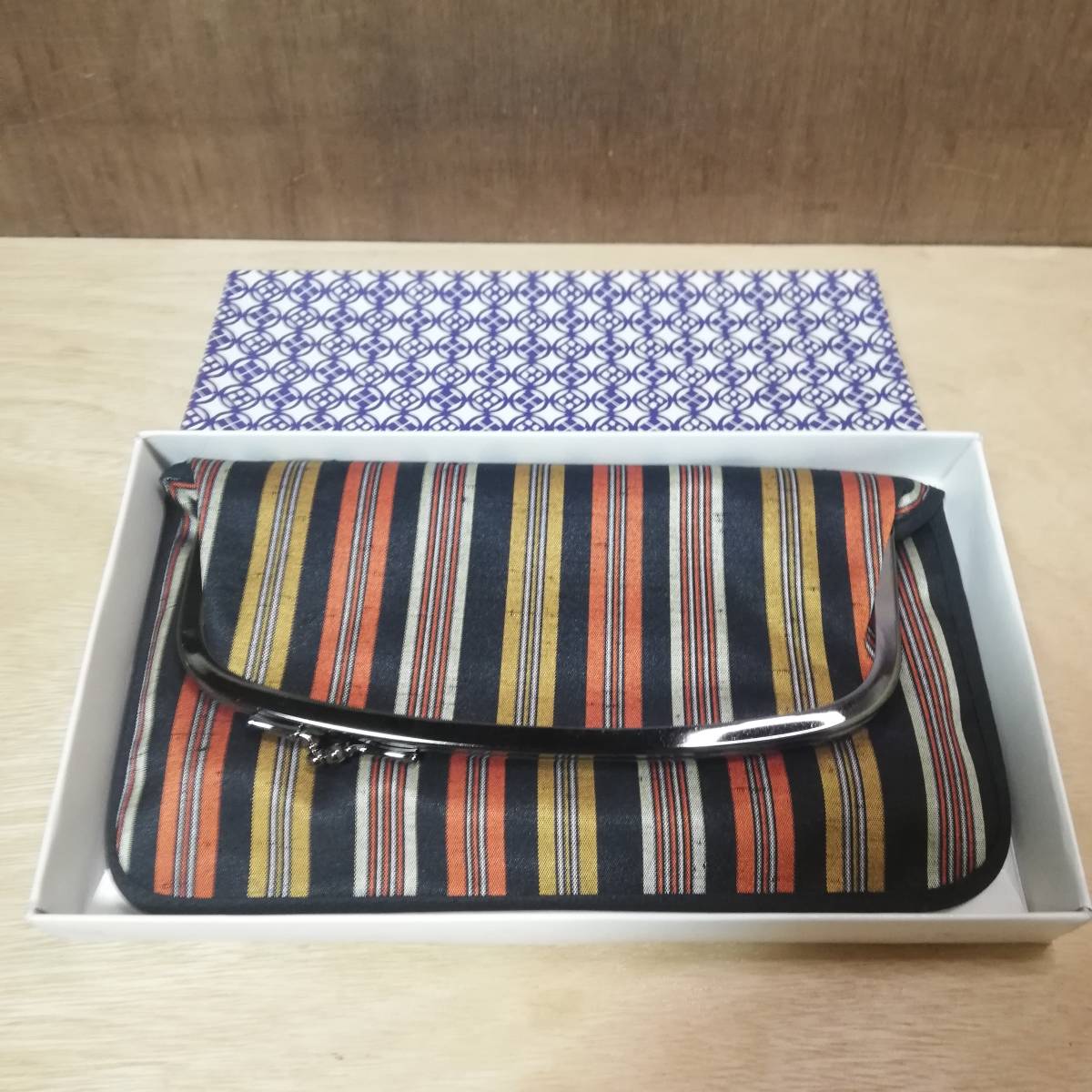 ヴィンテージ 和装小物 がま口 かばん 横幅24cm拍卖