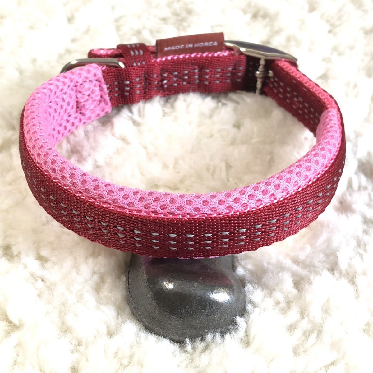 ★同梱お得★♯18ー№114・反射クッション首輪・レッド♪拍卖