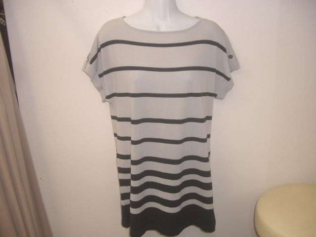 Mixing blue(ミキシングブルー/オールスタイル)ボーダーニットチュニック☆サイズM拍卖