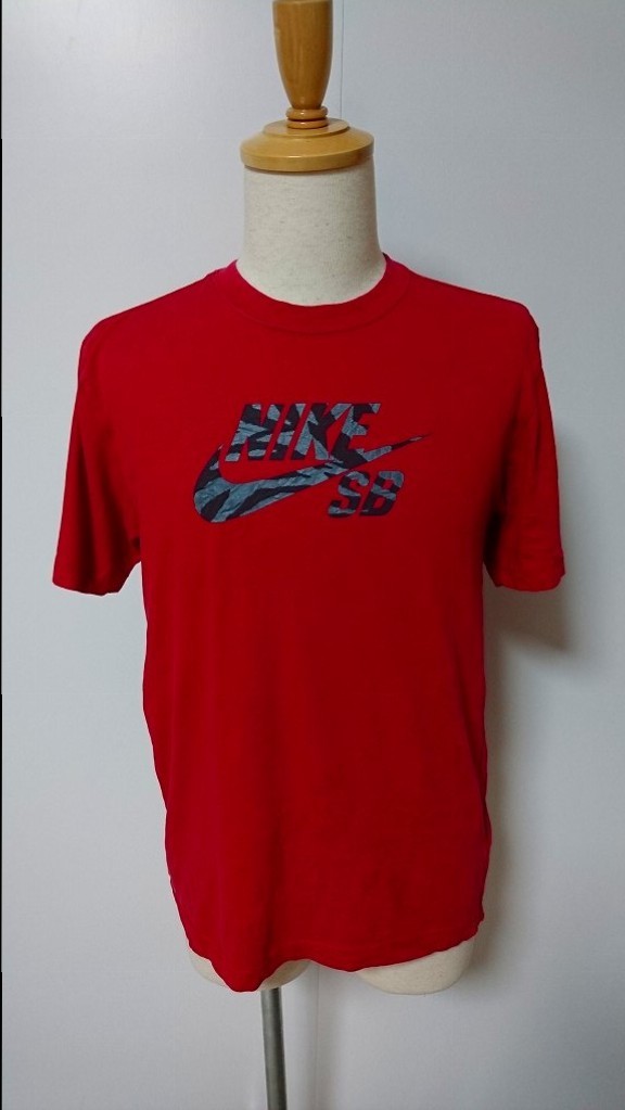 ☆NIKE ナイキ Tシャツ DRI-FIT プリント レッド【S】古着 ◆8749◆拍卖