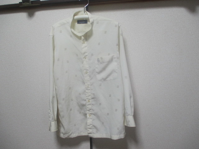 M■GIANNI VALENTINO★長袖シャツ★アイボリー系★used 送185拍卖