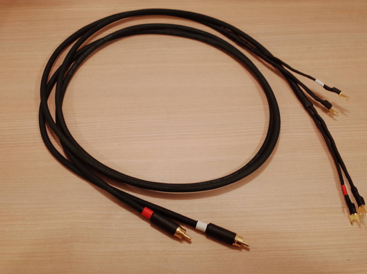★ ペア RCAオスーYラグ変換ケーブル BELDEN 8412 1.5m 黒 NEUTRIK NYS352AG 金メッキ ブランド長さ変更可 アルテック1570B ★拍卖