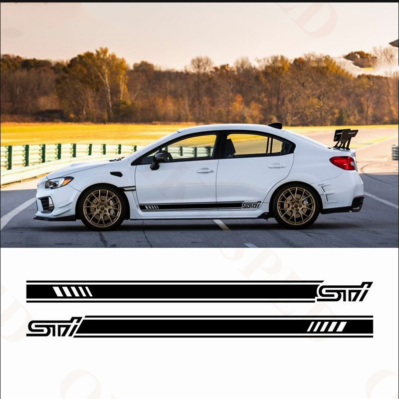 国内発送!☆CBA-GRB専用!!大型サイドラインステッカーSTI ホワイトVer インプレッサ SUBARU拍卖