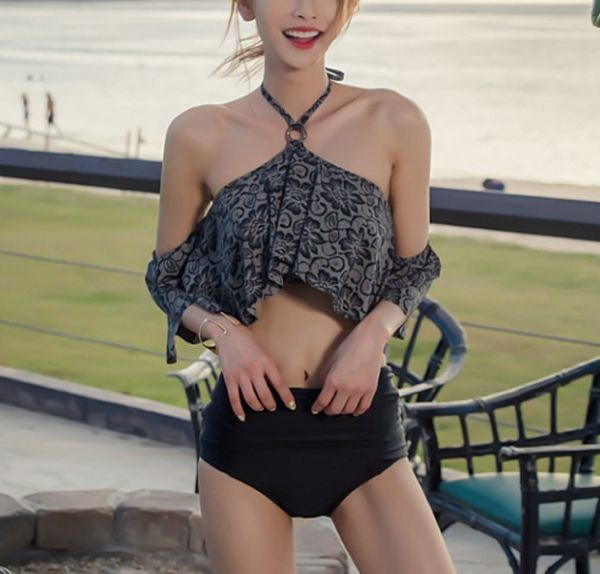 ★★★大反響の予感! レディース 水着 セパレート フレアビキニ ハイウエスト c34拍卖