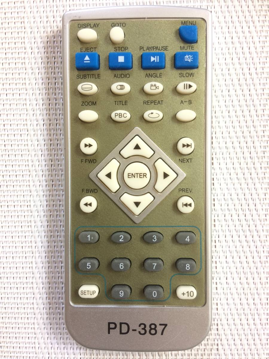 新品電池付属★送料無料★メーカー不明★リモコン★PD-387★中古★動作品★返金保証あり★拍卖