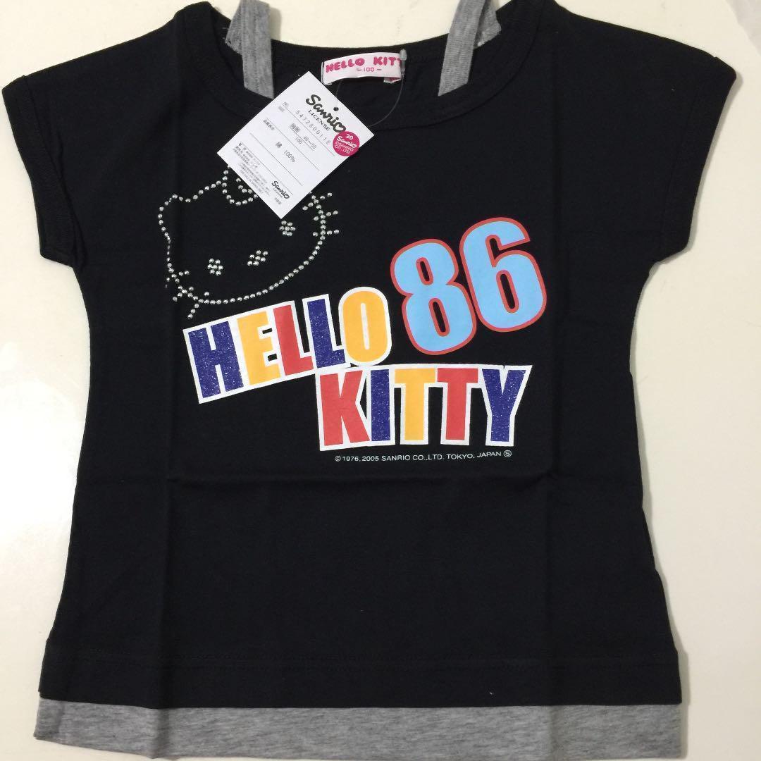 送料無料 100 キテイちゃん 半袖Tシャツ 綿100 新品 HELLO KITTY拍卖