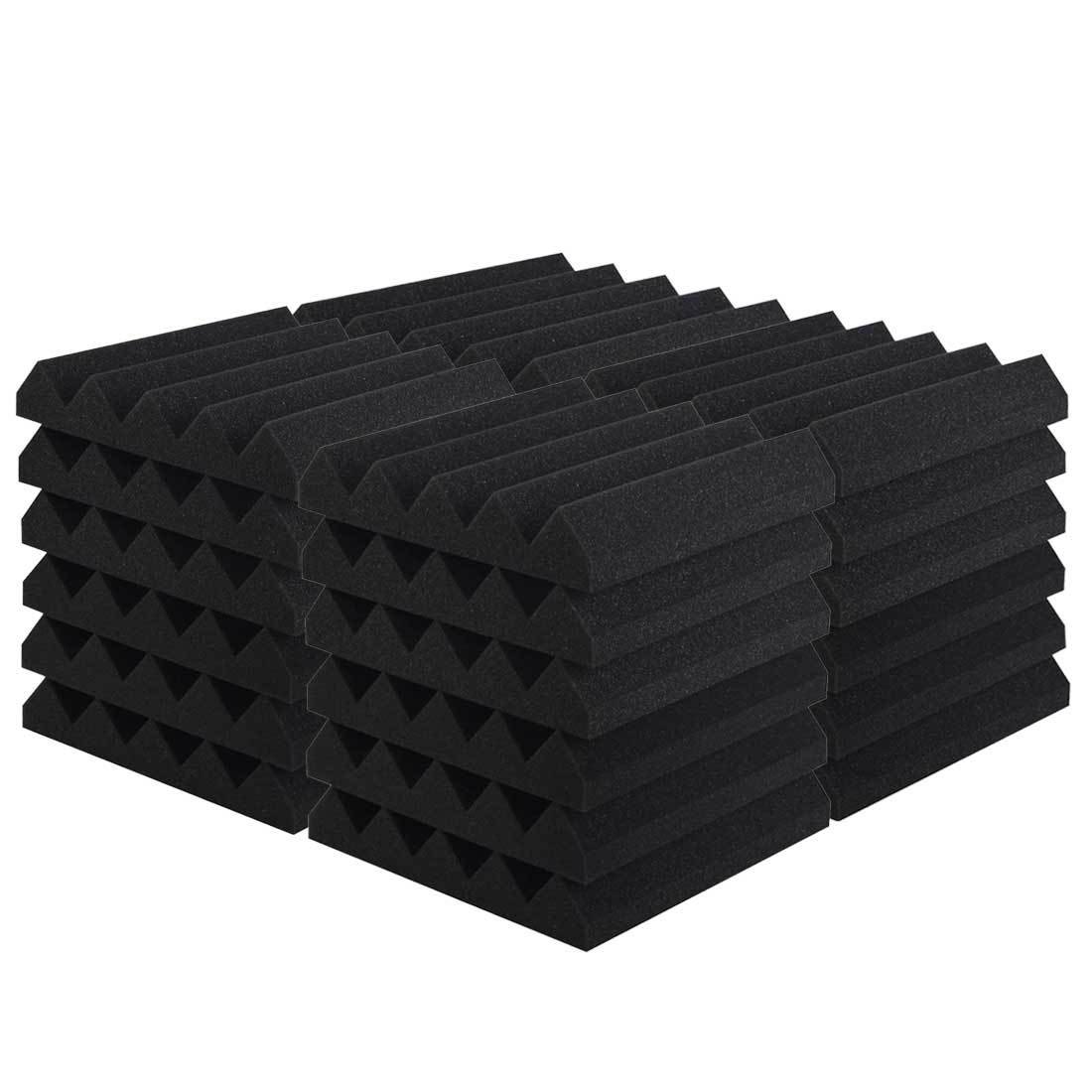 吸音材 25*25*5cm 24枚 遮音材 ウレタンフォーム 24枚セット 難燃 消音 吸音材質 吸音対策 騒音軽減 防潮 遮音拍卖