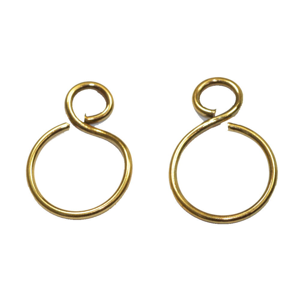 輸入アクセサリーパーツ 金具 ホック 留め具 Lサイズ 金色 ゴールドカラー ややブロンズ色にまだらになっています拍卖