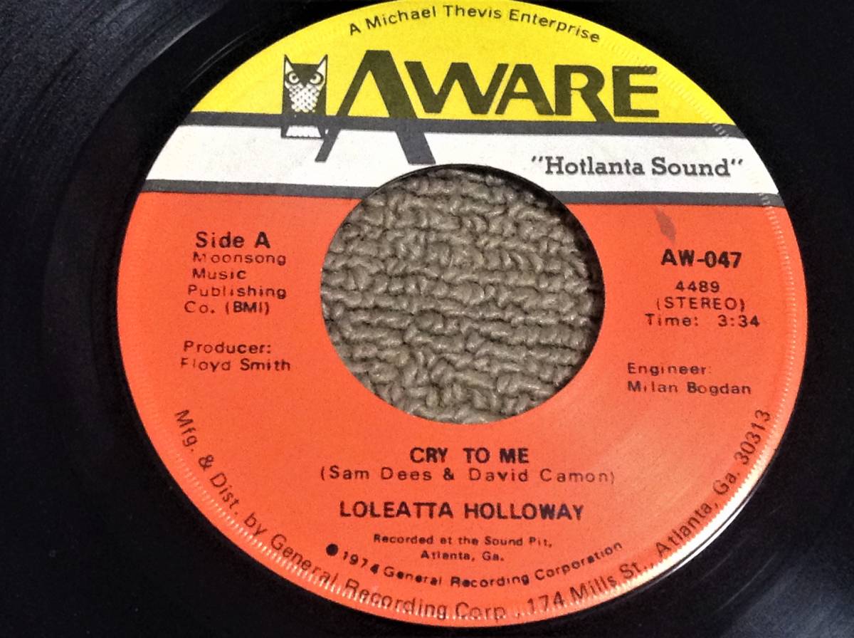 ロリータ・ハロウェイ '74米オリジナル7”EP「CRY TO ME」全米第68位 語り入りナイスバラード LOLEATA HOLLOWAY拍卖