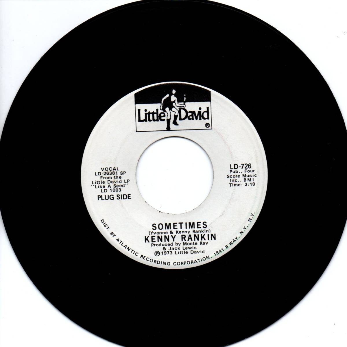 Kenny Rankin 「Sometimes/ Peaceful」米国盤EPレコード拍卖