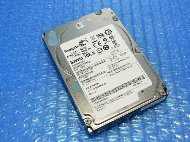 1CXI // Seagate Savvio 10K.6 ST300MM0006 300GB 2.5インチ SAS 10000rpm 6Gb/s (A3C40166985) // Fujitsu PRIMERGY RX200 S7 取外拍卖
