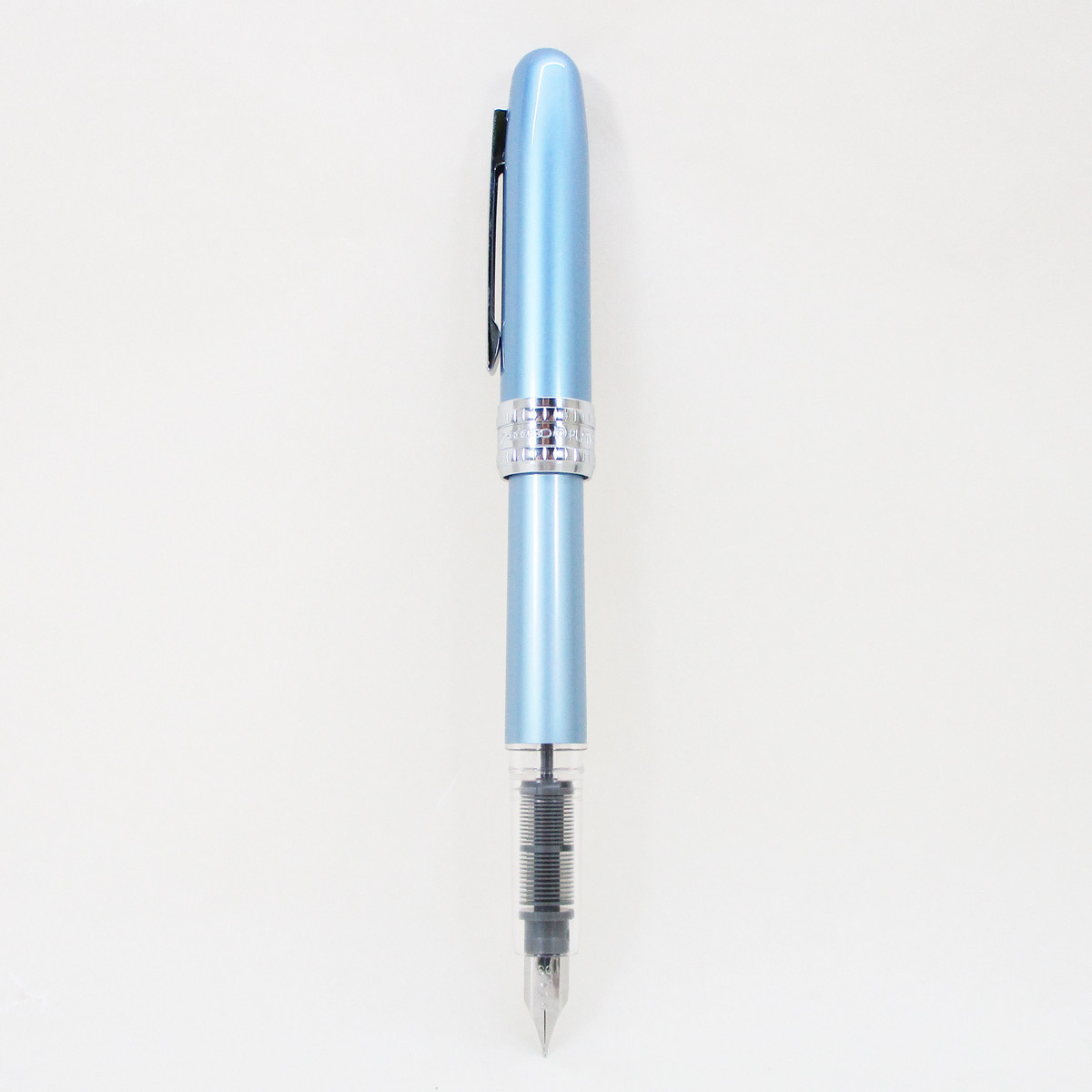 同梱可能 プラチナ万年筆 プレジール 万年筆 日本製 PGB-1000B #57 フロスティブルー ペン先F x1本拍卖