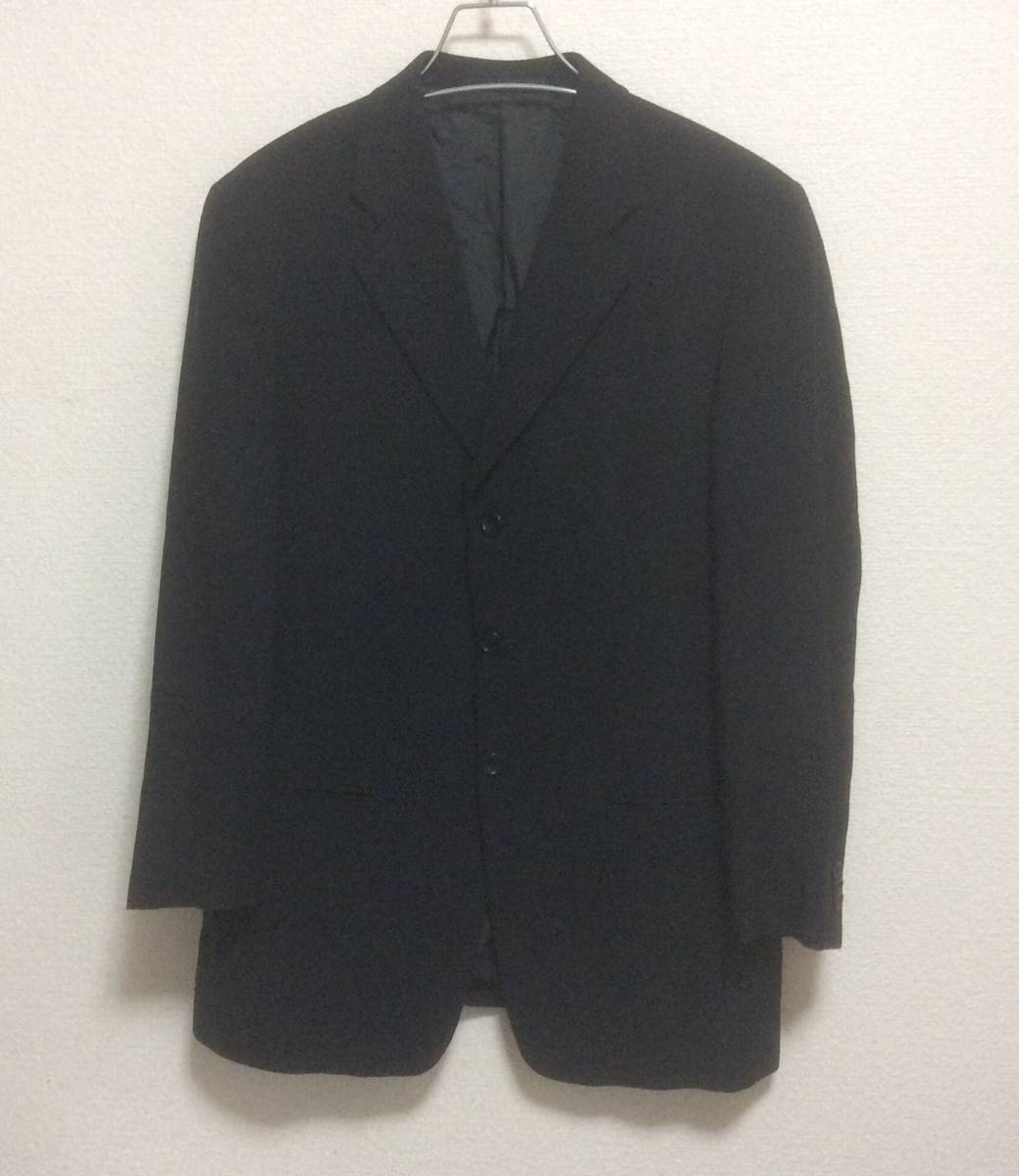 ARMANI collezioni★ウールジャケット黒色 無地★45 3B テーラードジャケット拍卖