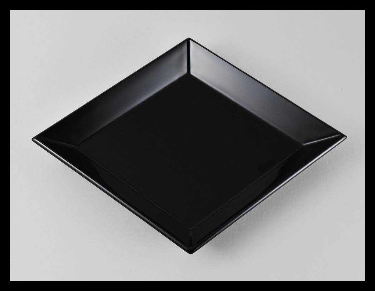 ▲楠廸庵▲真塗菱盆 木製 茶道具拍卖