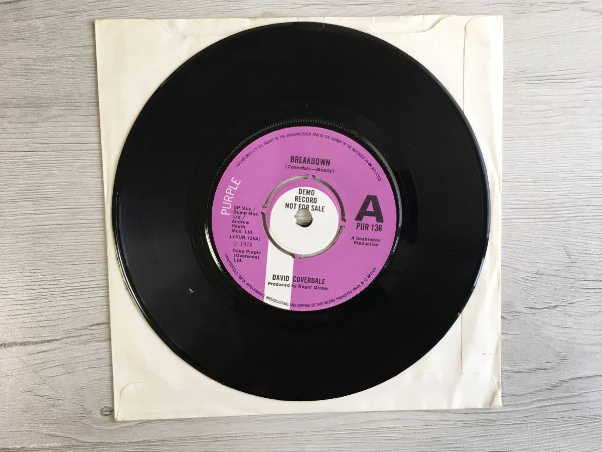 DAVID COVERDALE BREAKDOWN PROMO UK盤拍卖
