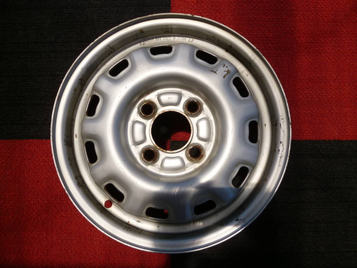 TOPY 鉄チン スチールホイール 4.5J 13インチ +36(手測り) PCD100-4穴 ハブ径約60㎜【刻印:S】1本のみ 中古品【48】拍卖