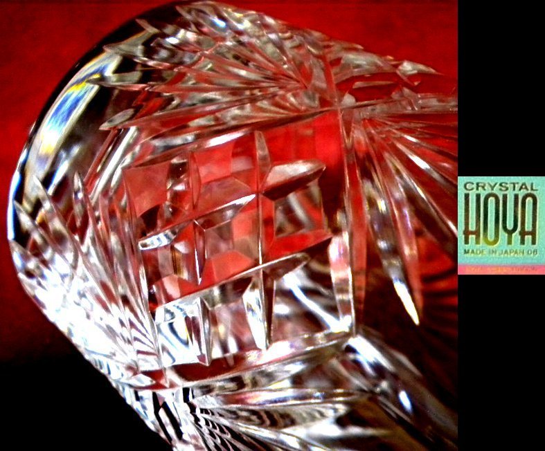 売切 HOYA クリスタル ロックグラス 容量:250cc 纏購入特典有 箱無 F/G、寸法φ上79/下59×H84mm、重量220g、口元厚1.6mm、底厚11mm拍卖