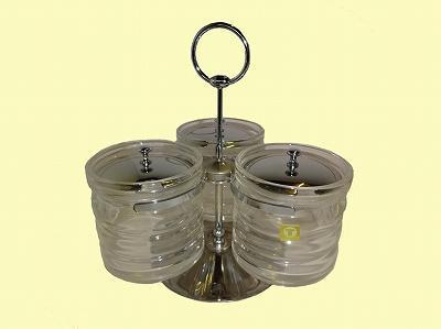 マルティー ヤクミセット ガラス 回転式薬味入れ拍卖