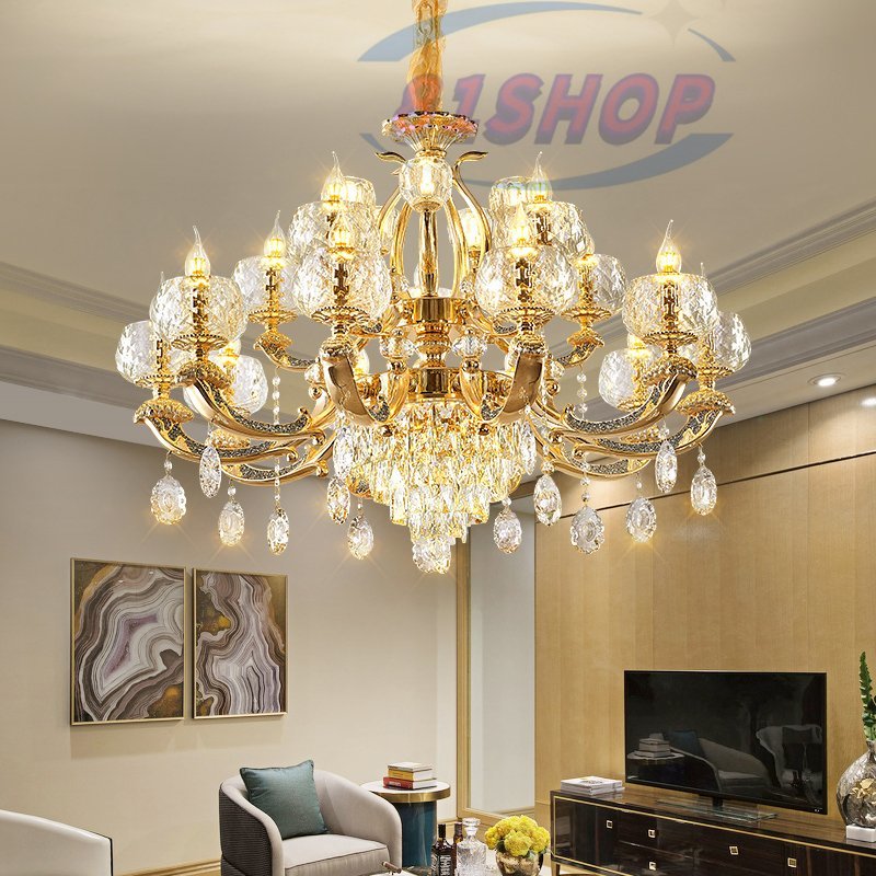 「81SHOP」 国内稀少!超豪華 水晶吊り下げ照明LED 天井照明 水晶 ラグジュアリーハイエンド 居間 書斎 水晶ライト おしゃれ 照明器具 15灯拍卖
