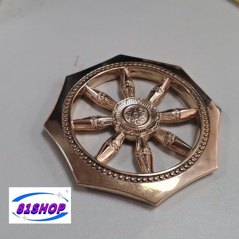 「81SHOP」輪宝 真鍮製 直径 11*11cm 密教 法具 寺院用仏具拍卖