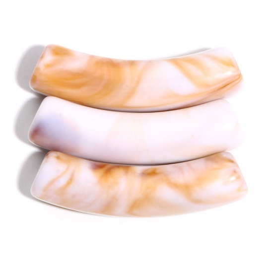 アクリルビーズ 5個パック チューブ型3.2cm x 0.8cm (オフホワイト色)プラビーズアクセサリー手芸ビーズ ※1枚目の画像が対象商品拍卖