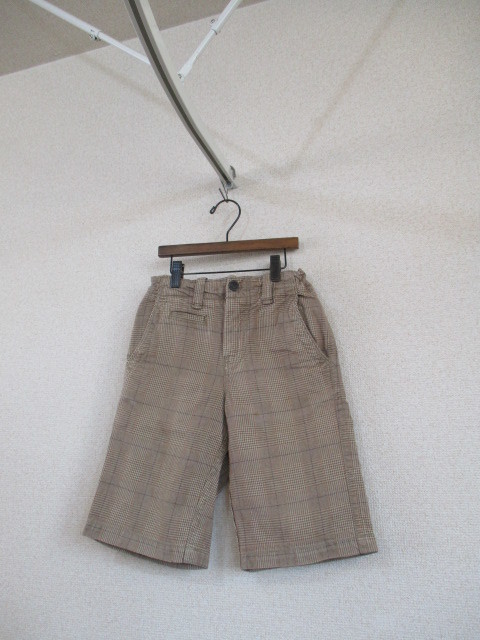 GAPKidsベージュ系チェックハンパ丈パンツ サイズ130(USED)42918拍卖