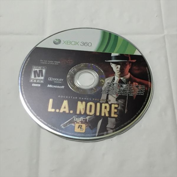 P46307 ◆L.A.NOIRE ディスクのみ XBOX360 ゲームソフト 送料180円 ★5点以上同梱で送料無料★拍卖