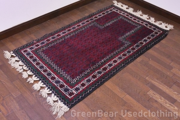 RAGU031◆寛ぎスペースに◎トライバルラグ 144cm×85cm ウール絨毯 アンティーク家具 ヴィンテージ ギャッベ キリム拍卖