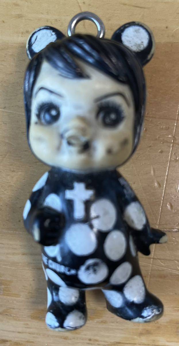 状態悪 25年位前の物 MAFUYU KAMIZONO ソフビ人形 ベース黒色拍卖