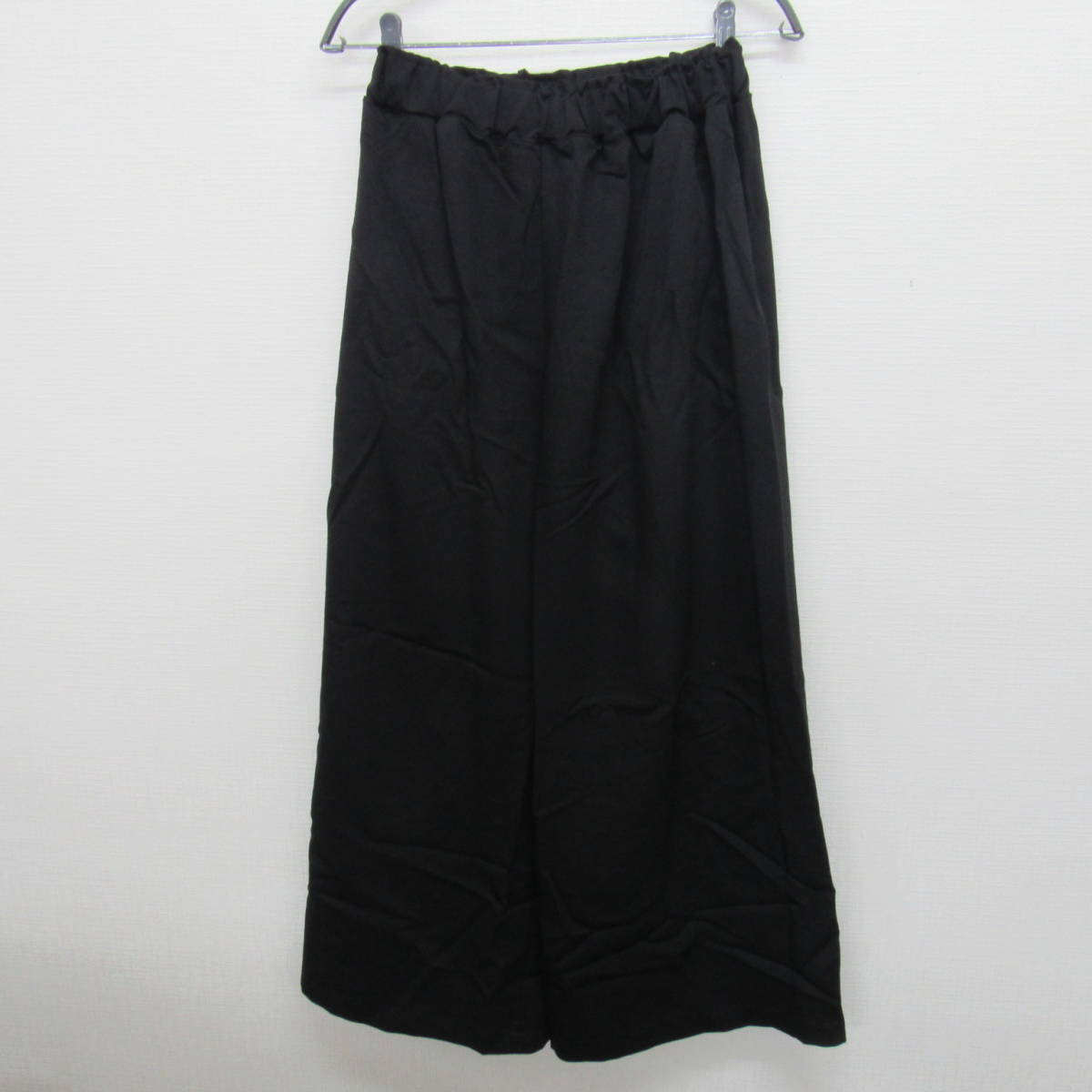 88-00681 送料無料 【アウトレット品】 AMESUN ゆったりガウチョパンツ レディース XXLサイズ 黒拍卖