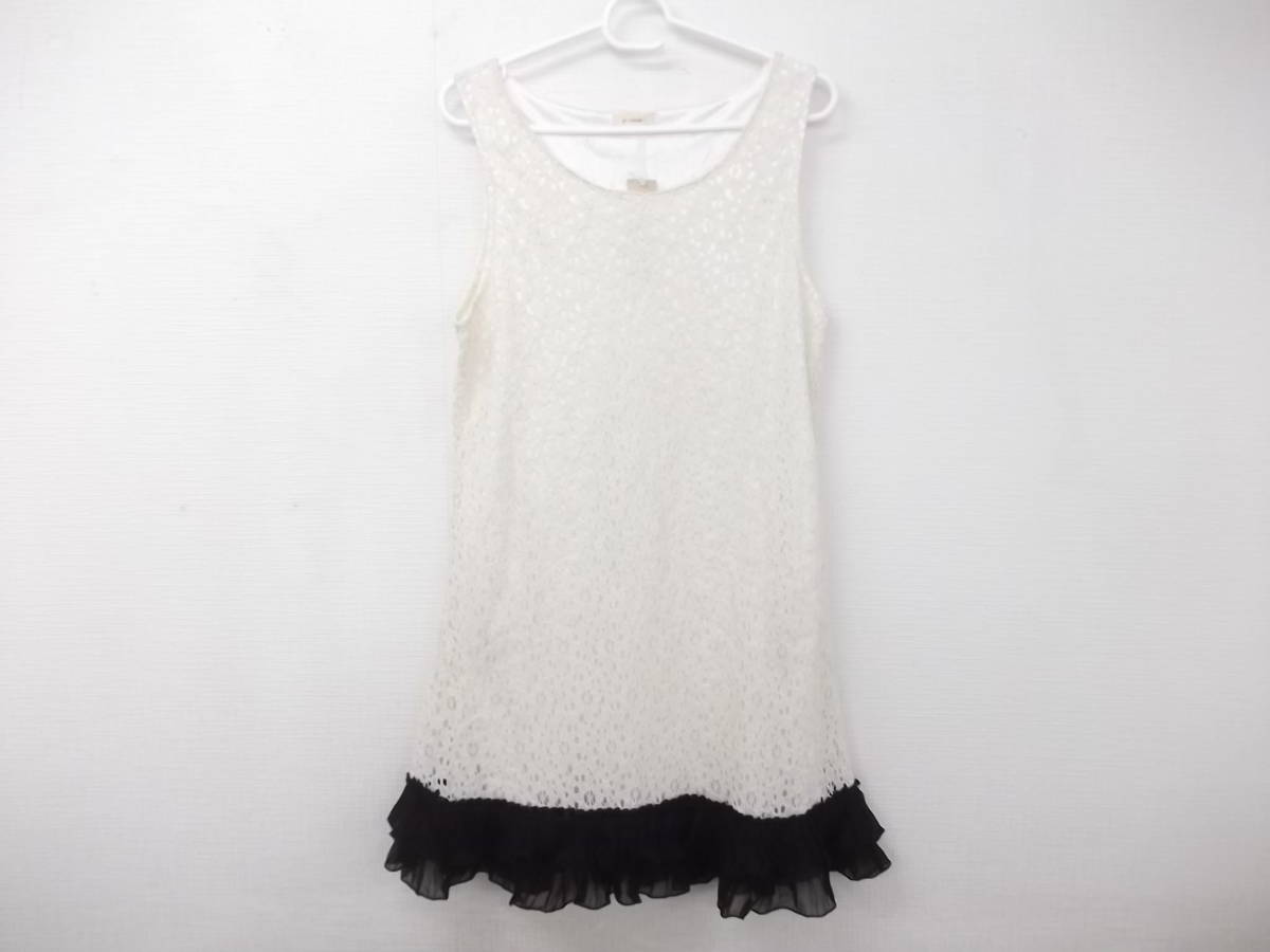 88-00736 送料無料 【アウトレット品】 jc closet ノースリーブワンピース 白、黒拍卖