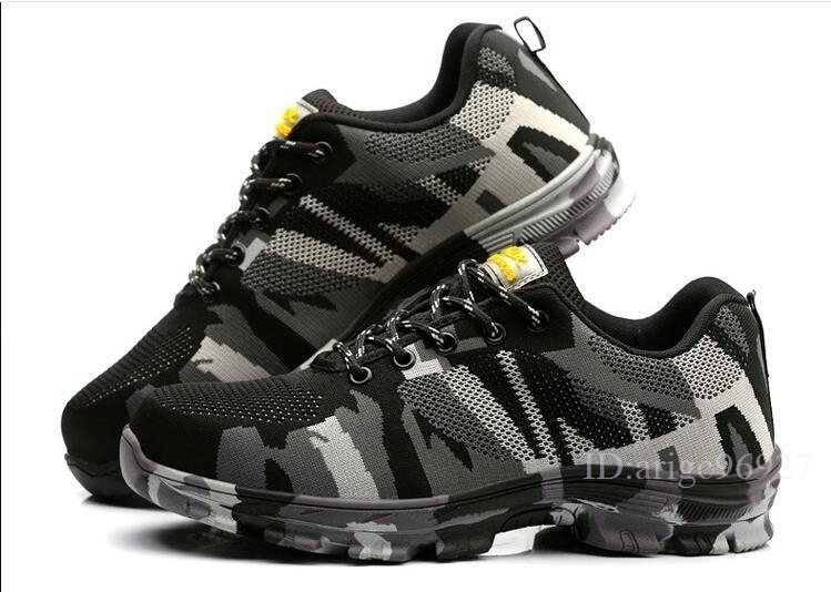 H674★作業靴 メッシュ 夏用 安全靴 通気 軽い 作業用品 メンズ レディース 踏み抜き防止 滑りにくい スニーカー 女性サイズ対応 グレー拍卖