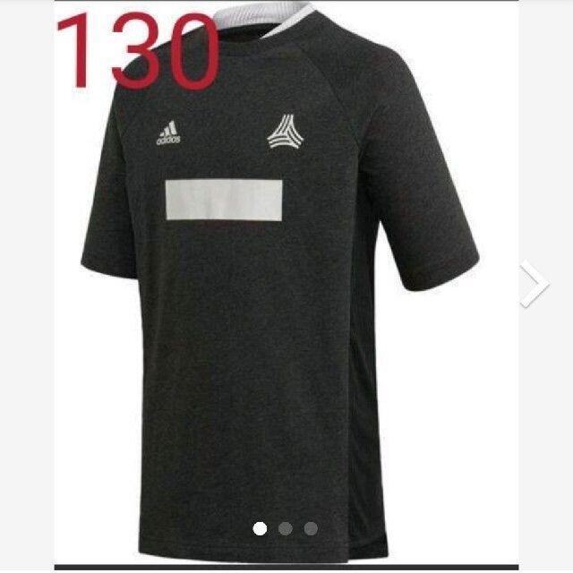 【新品】【サイズ:130】adidasキッズTシャツ(フェイス黒)拍卖