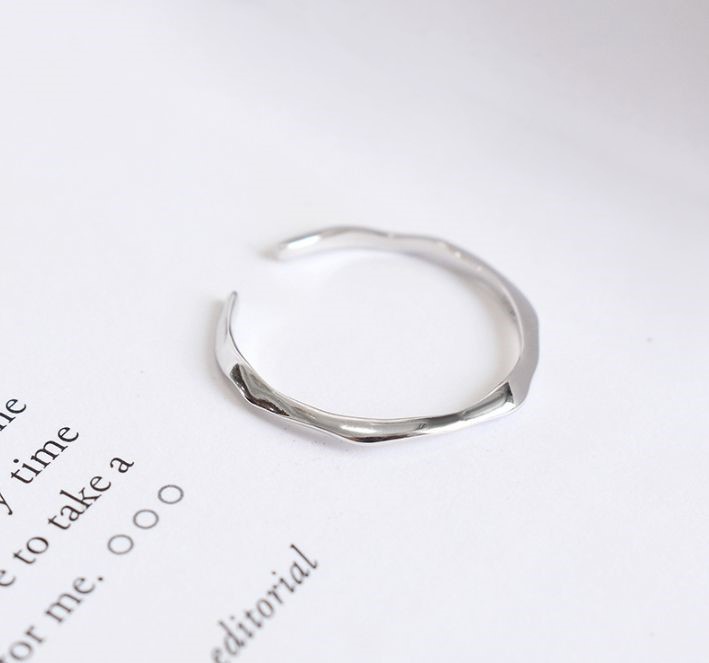 極細 リング シルバー 11号~ シルバー925 サイズ調節 細い 華奢 指輪 かわいい イヤーカフ拍卖