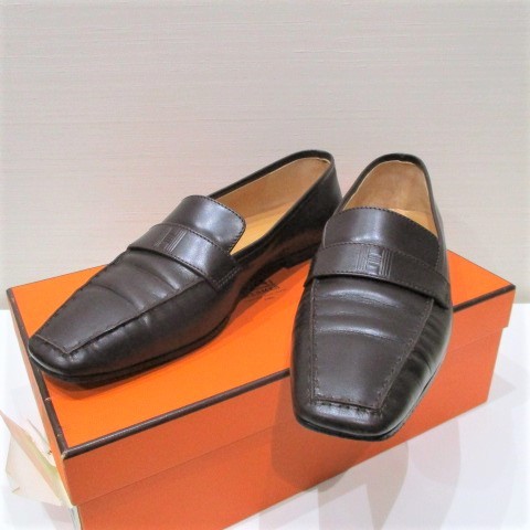 イタリア製 エルメス HERMES 牛革靴 レザーシューズパンプス 送料無料 サイズ36 ソルド拍卖