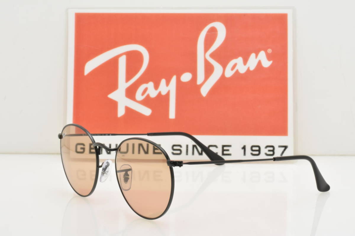★新品・正規輸入品!Ray-Ban レイバン RB3447 002/4B ROUND METAL ラウンドメタル WASHED LENSES ウォッシュドレンズ ブラック オレンジ★拍卖