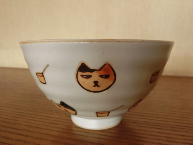 ◆副武製陶所 猫も杓子も 飯碗 新品 ホワイト ねこ 三毛 ニ毛 ハチワレ◆拍卖
