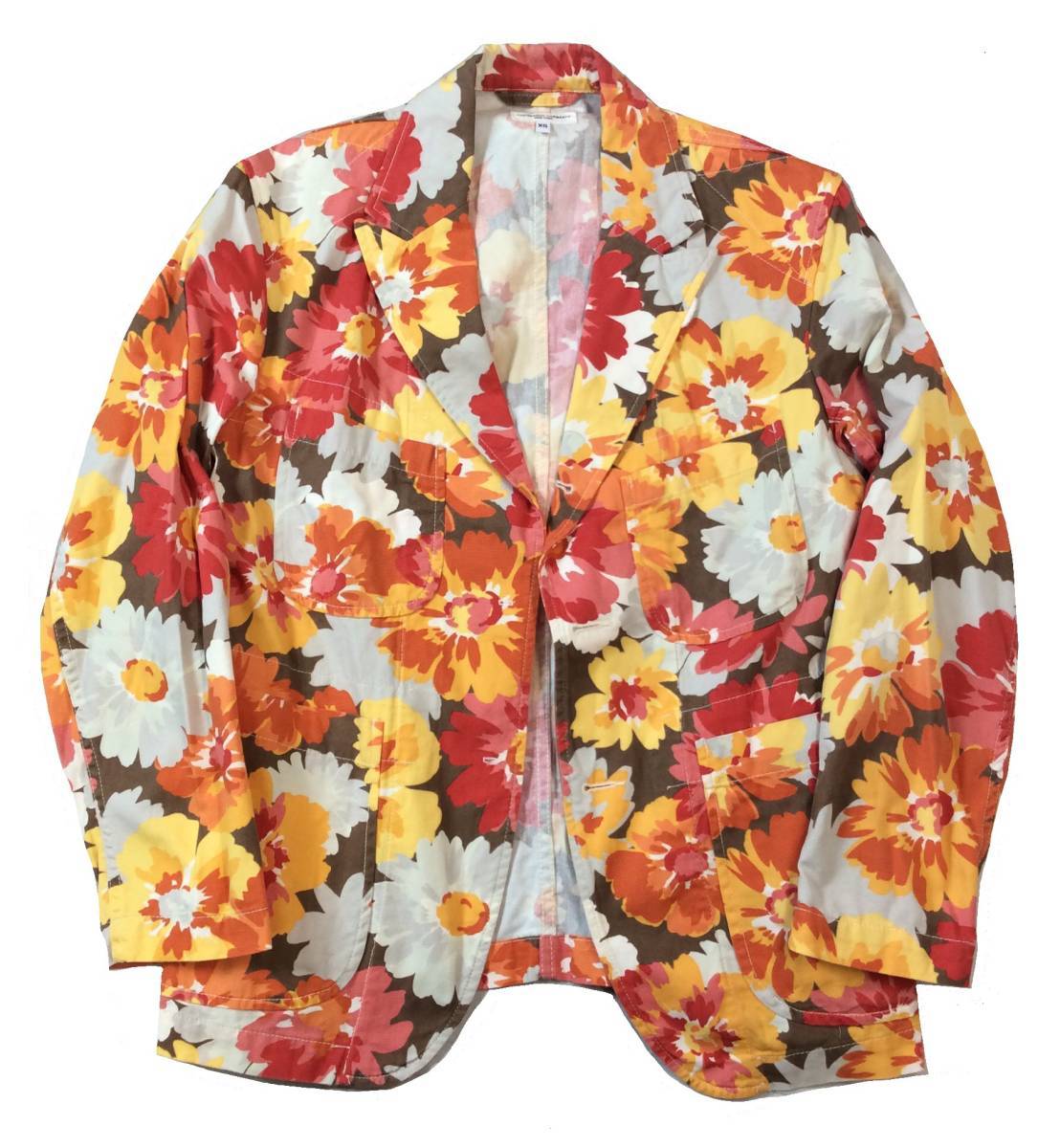 ENGINEERED GARMENTS エンジニアードガーメンツ 花柄 テーラードジャケット コットン オレンジ系 メンズ XS (ma)拍卖