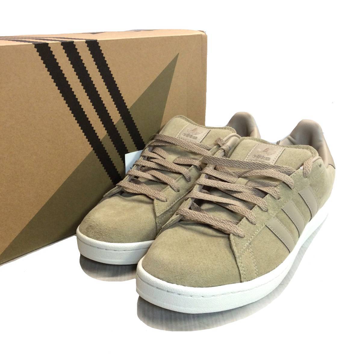 未使用 ADIDAS アディダス × DCDT DESCENDANT ディセンダント CAMPUS キャンパス スニーカー ベージュ系 スウェード メンズ 27.5cm拍卖
