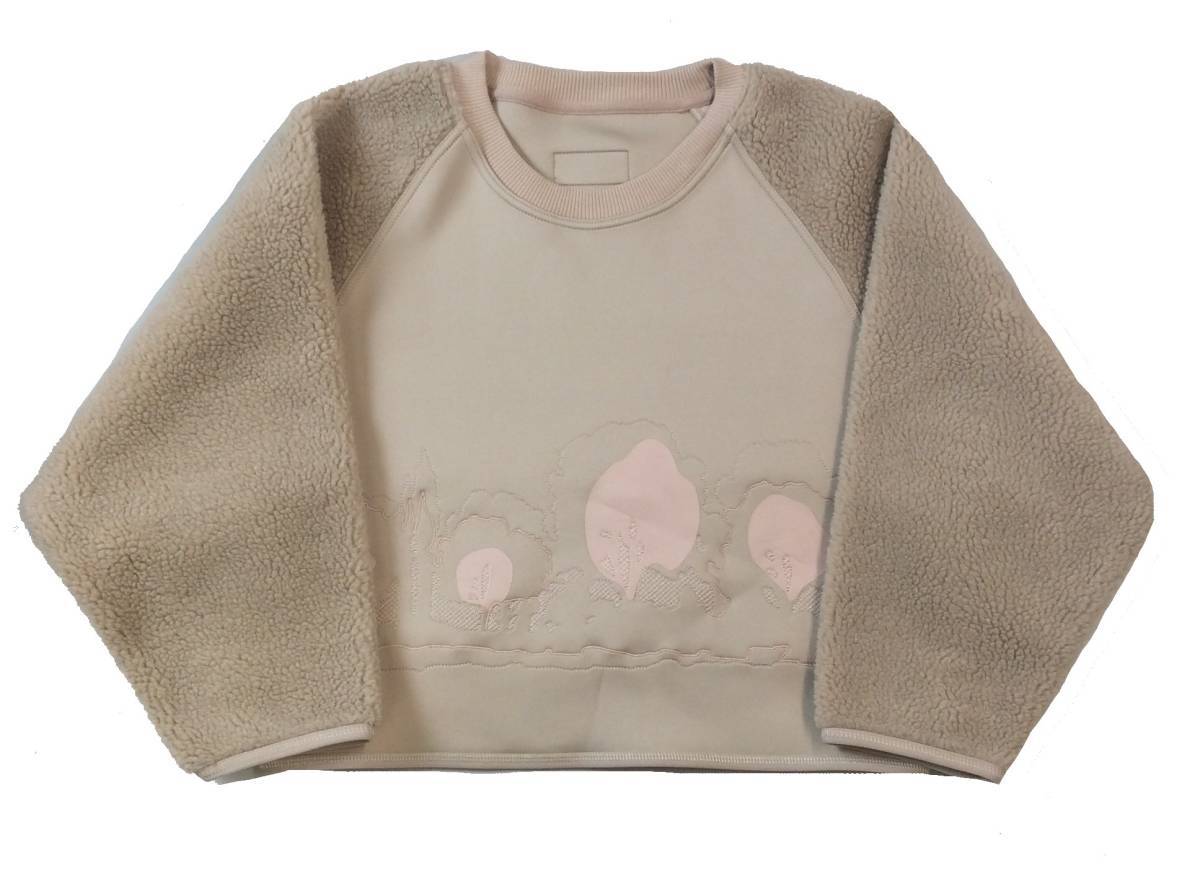 Adidas × Stella McCartney アディダス ステラマッカートニー ボアフリース スウェット トレーナー ショート丈 ベージュ レディース (ma)拍卖