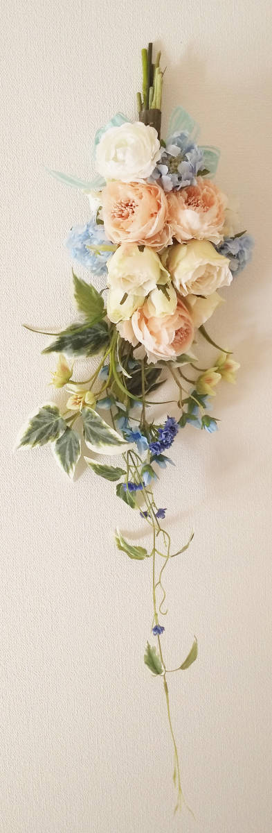 アートフラワー(造花)バラ・あじさいなど 壁掛け 拍卖